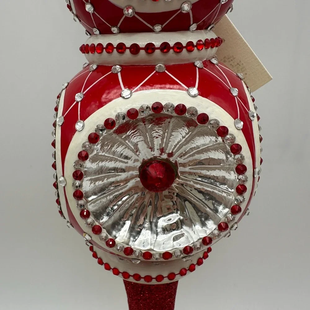 2012 PATRICIA BREEN MAJESTIC FINIAL RED CHRISTMAS‎ HOLIDAY 9.84
